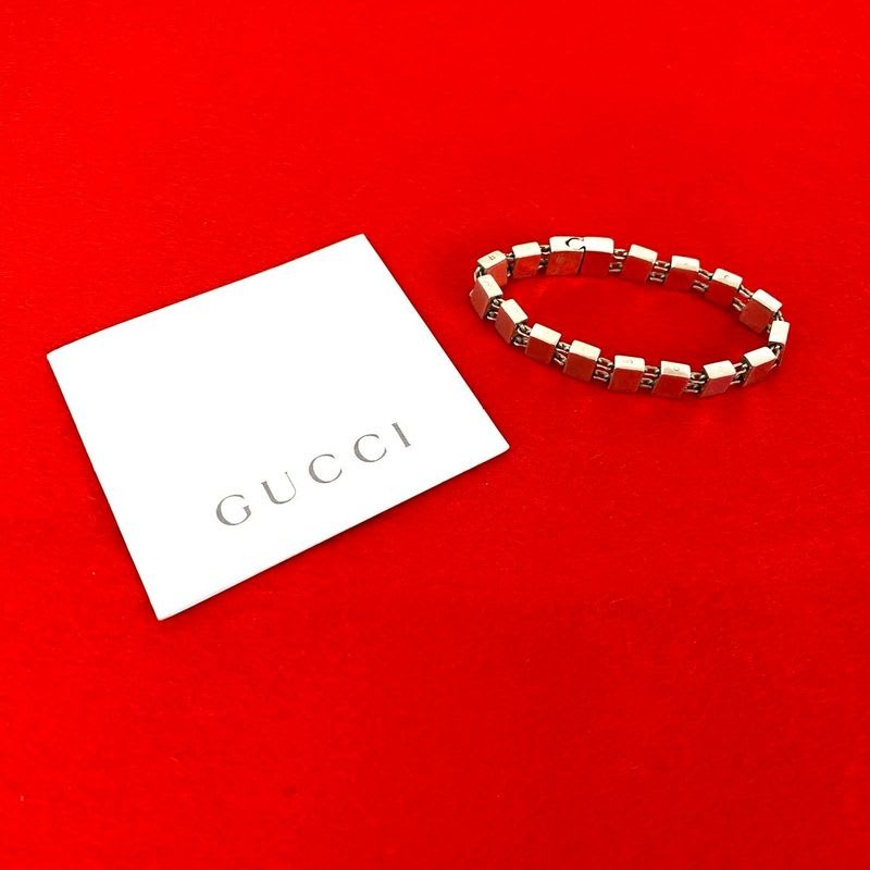 Gucci Square Chain Bracelet Silver 925 Bangle Accessories Small Items — view 2