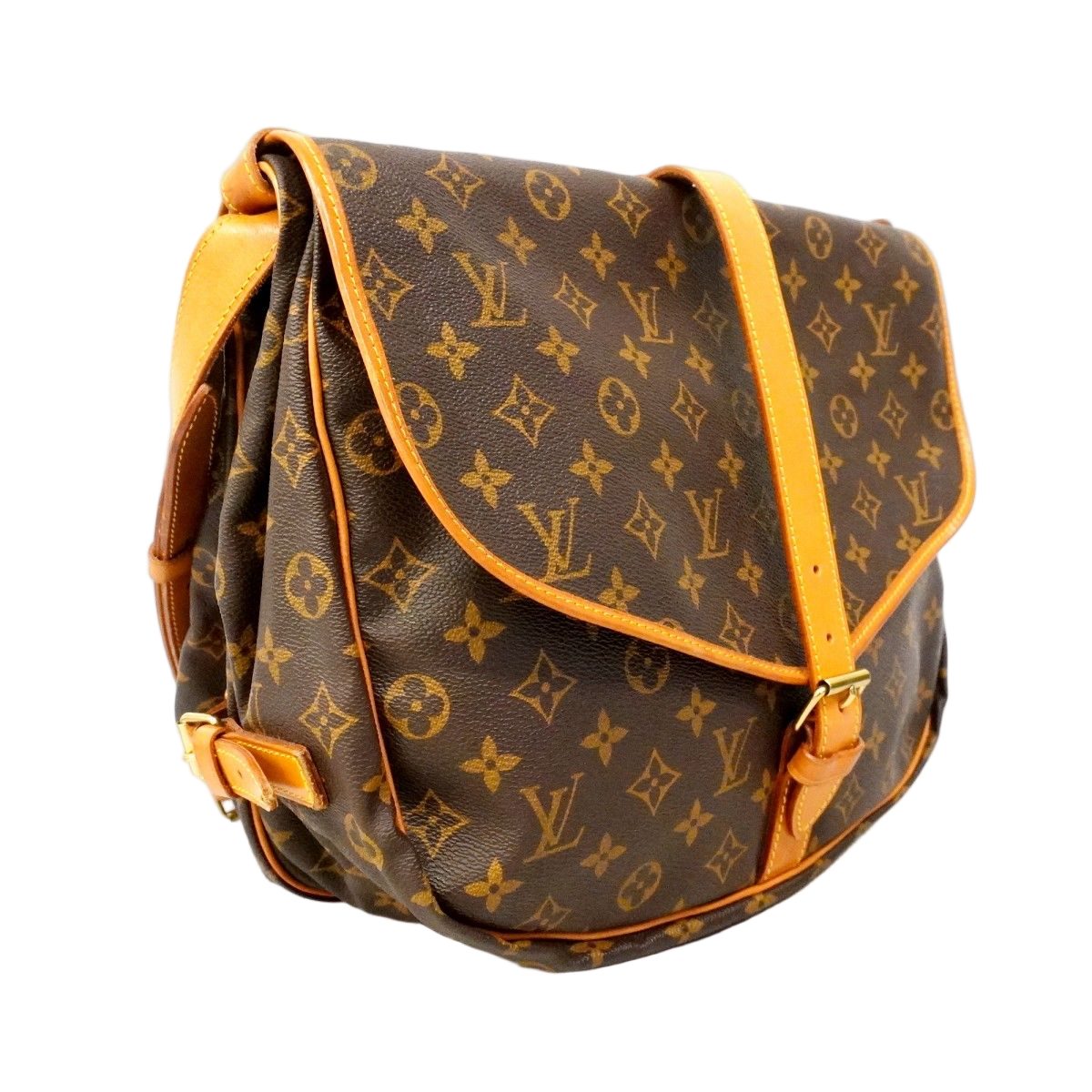 Louis Vuitton Shoulder Bag Monogram Saumur 35 Brown — view 2