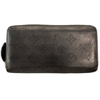 Louis Vuitton Zippy Wallet Long Calf Leather Black Silver 2829