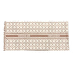 Christian Dior Scarf Cannage 31 Can205 I005 Logo Cashmere Wool Pink White