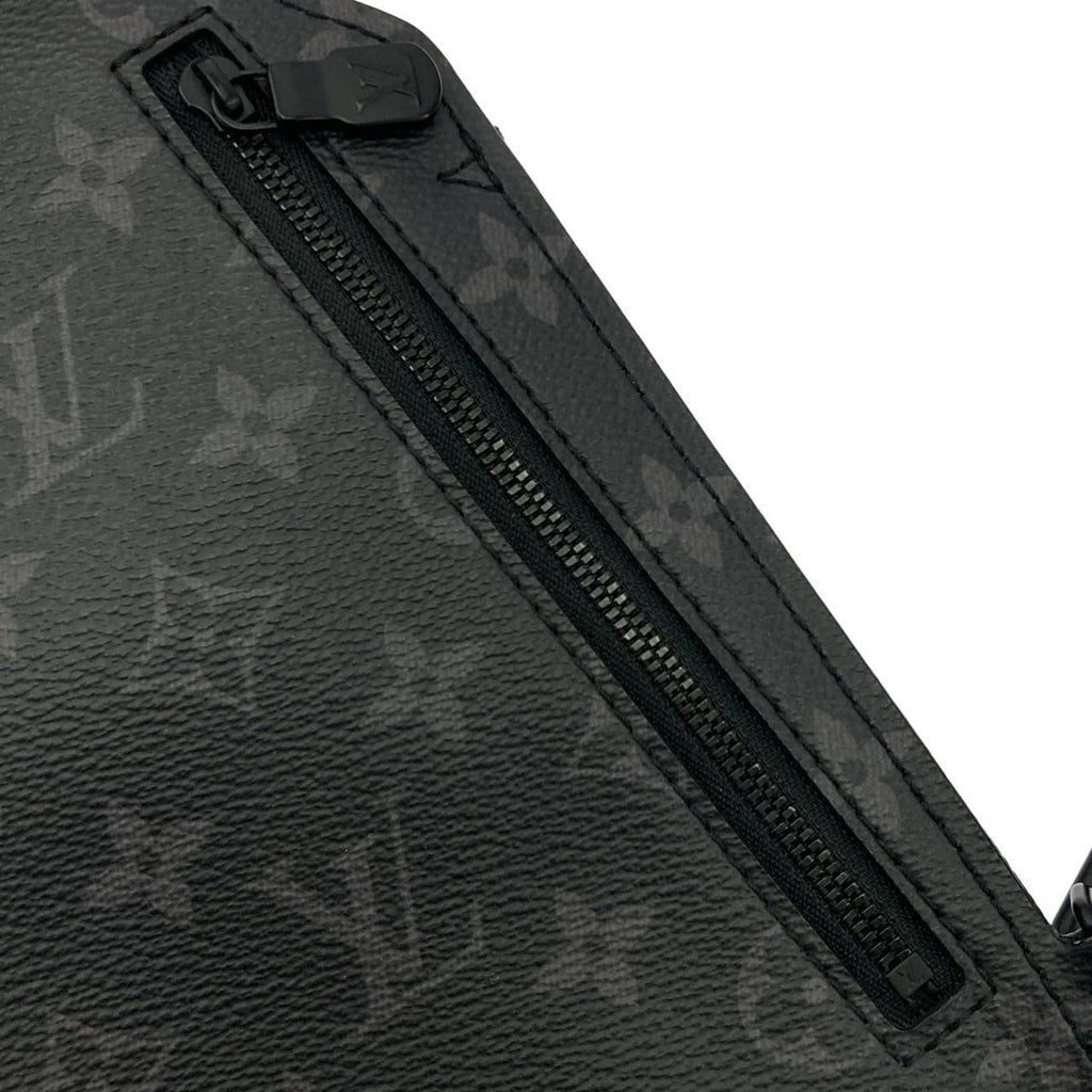 Louis Vuitton Monogram Eclipse Saumur Sling Bag Black — view 8