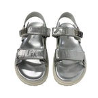 Christian Dioract Sandals Shoes Leather Metallic Silver Logo Lambskin — view 2