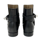 Hermes Neo Boots Short Shoes Leather Black Silver Kelly Hardware — view 5