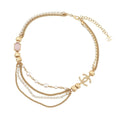 Chanel Necklace CC Logo Stone Crush Rhinestone Faux Pearl