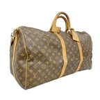Louis Vuitton Boston Bag Monogram Keepall Bandouliere 55 Brown — view 2