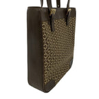 Celine Tote C Macadam Canvas Dark Brown Champagne Gold — view 2