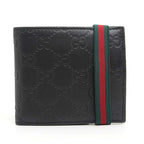 Gucci Bifold Wallet Leather Guccissima Black