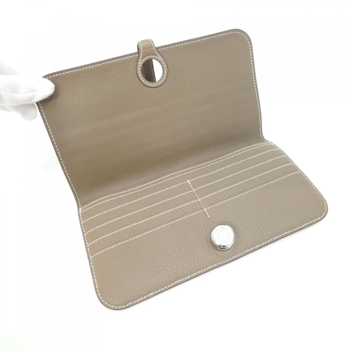 Hermes Dogon Wallet Gray — view 8