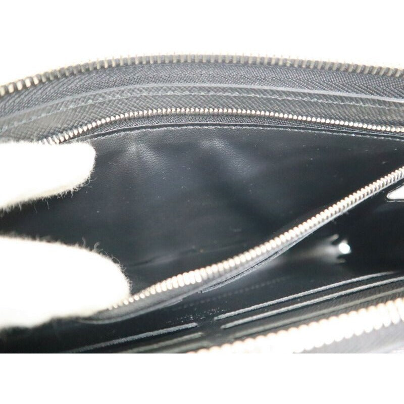 Louis Vuitton Zippy Dragonne L-shaped Zipper Wallet Taiga Noir Black — view 5
