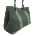 Hermes Tote Garden Party PM Toile Officier Black Silver — view 2