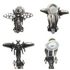 Dior J'A Bee Rhinestone Silver Metal Earrings — view 7
