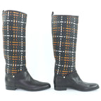 Hermes Silver Hardware Serie Button Braided Boots — view 3