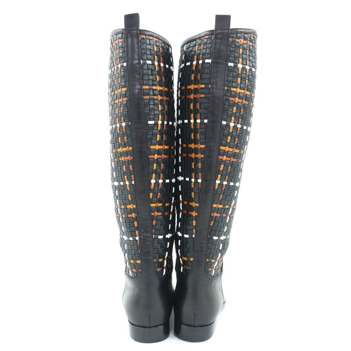 Hermes Silver Hardware Serie Button Braided Boots — view 4