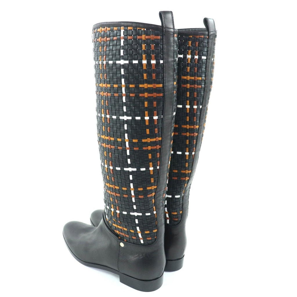 Hermes Silver Hardware Serie Button Braided Boots — view 5