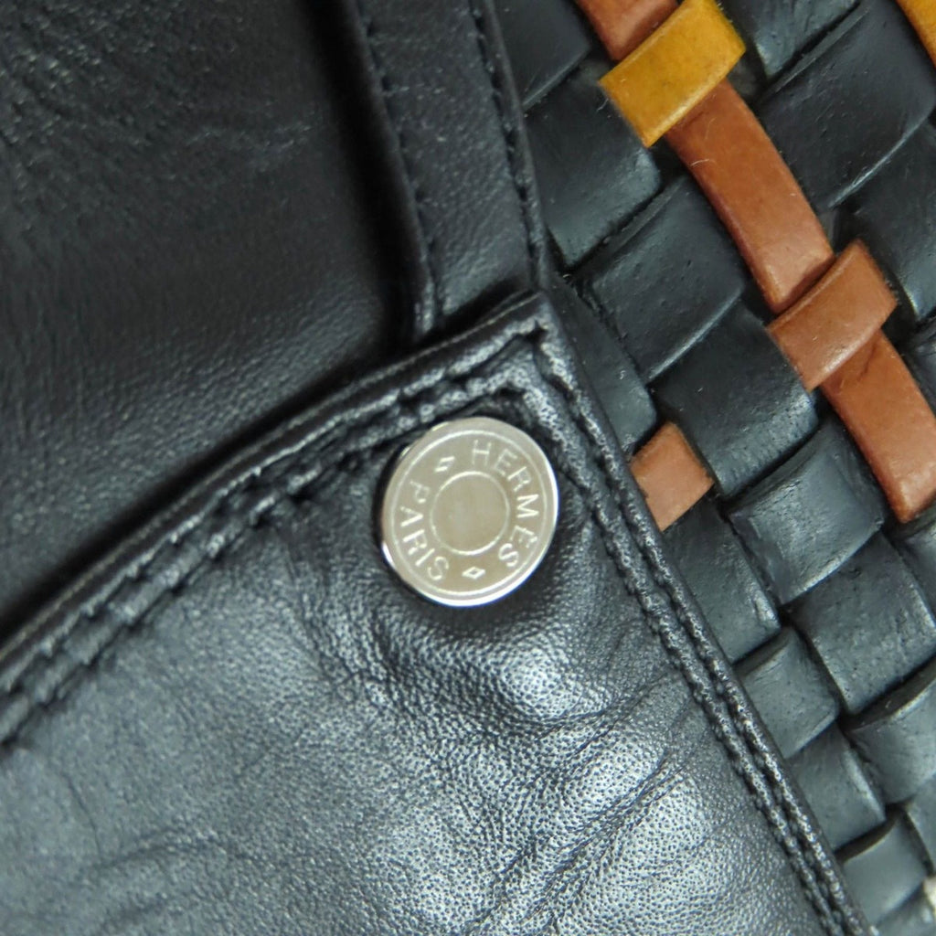 Hermes Silver Hardware Serie Button Braided Boots — view 8