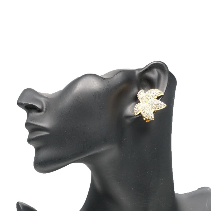 Christian Dior Gold Plated And Rhinestone 25.0 g Earrings — view 3