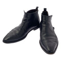 Bottega Veneta Side Gore Leather Short Boots 42 1 2 Black