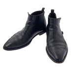 Bottega Veneta Side Gore Leather Short Boots 42 1 2 Black
