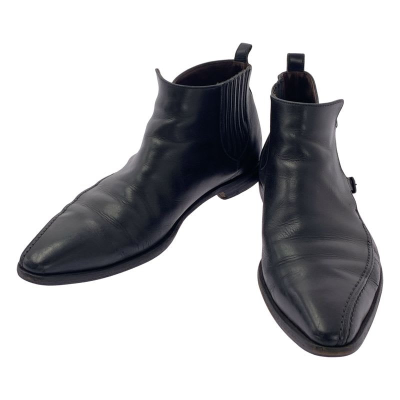 Bottega Veneta Side Gore Leather Short Boots 42 1 2 Black