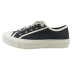 Dior Walk'n Canvas Low Cut Sneakers Shoes Logo 37.5 Black