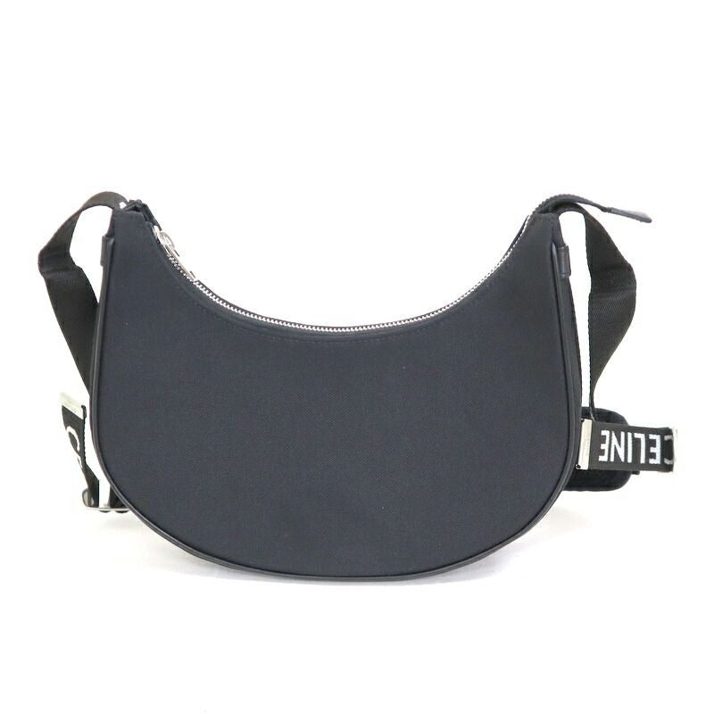 Celine Avabag Shoulder Bag Canvas Black Silver — view 2
