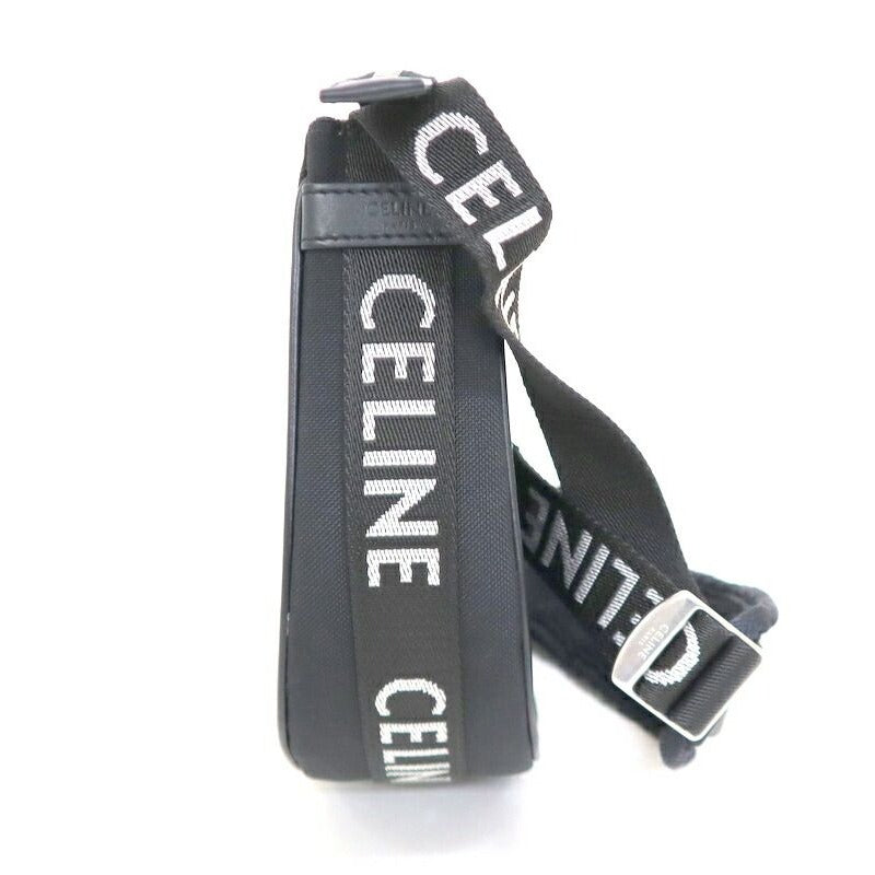 Celine Avabag Shoulder Bag Canvas Black Silver — view 3