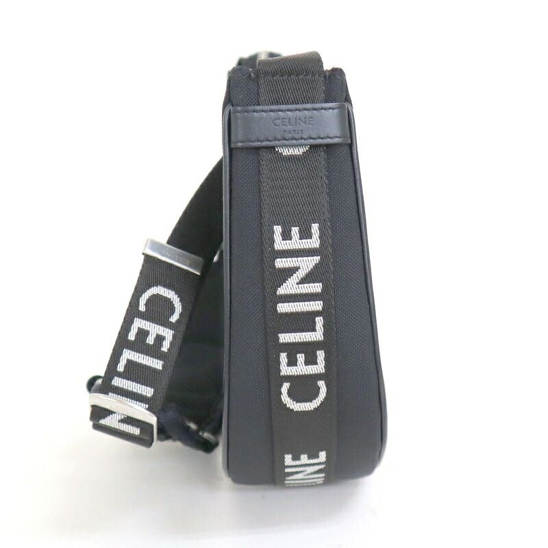 Celine Avabag Shoulder Bag Canvas Black Silver — view 4