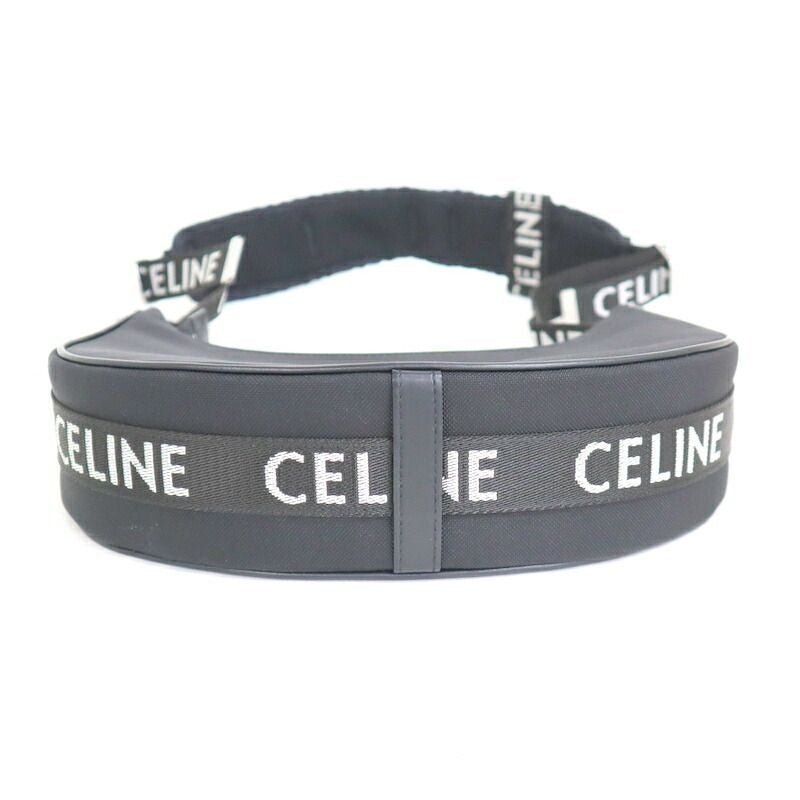 Celine Avabag Shoulder Bag Canvas Black Silver — view 6