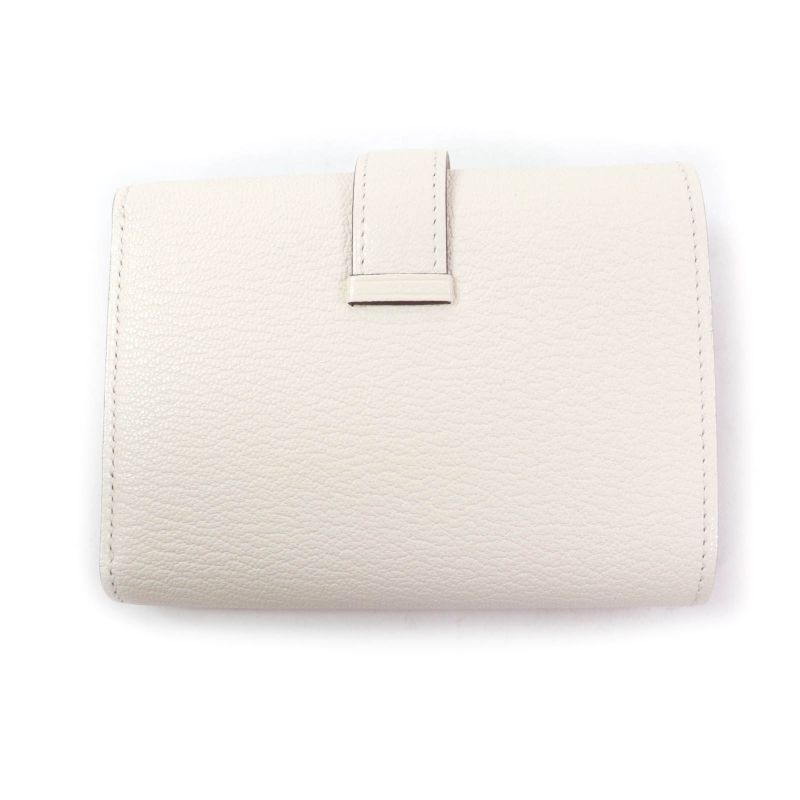 Hermes Bearn Combine Nata Gold Hardware H Logo Compact Wallet Chevre — view 3
