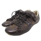 Louis Vuitton Globetrotter Monogram Sneakers Shoes Low Cut 36.5 Brown