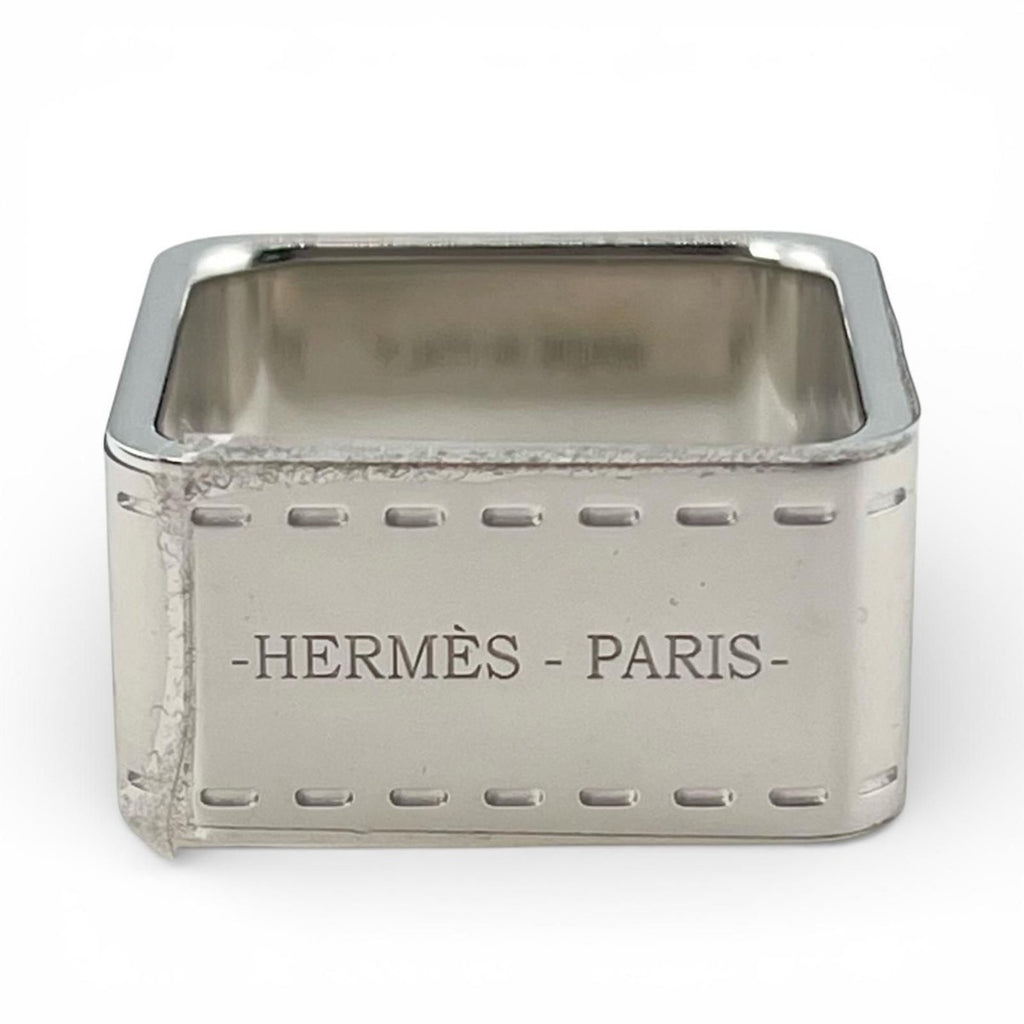 Hermes Bolduc Square Scarf Ring Silver — view 5