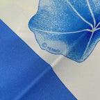Hermes Carre 90 les Capucines Golden Lotus Scarf Silk Blue Box — view 6