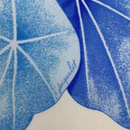 Hermes Carre 90 les Capucines Golden Lotus Scarf Silk Blue Box — view 7
