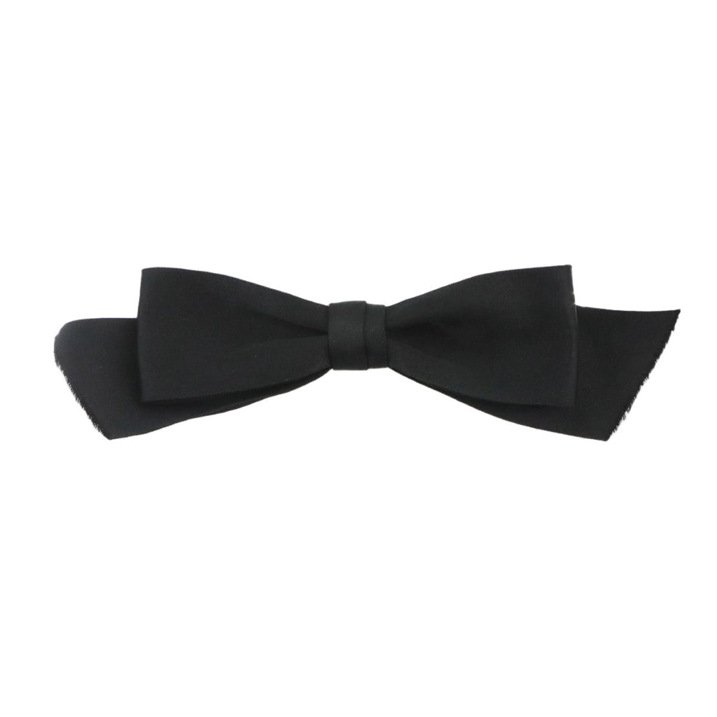 Chanel Ribbon Brooch Satin Black Vintage
