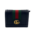 Gucci Ophidia GG Supreme Bifold Wallet Leather Black Gold