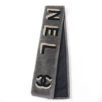 Chanel 20 B Aa7074 Mouton Lined 100% Cashmere Coco Mark Logo Design Tippet Shawl — view 2