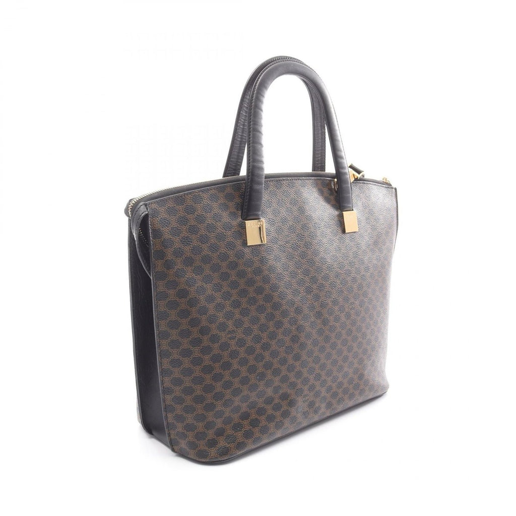 Celine Tote Macadam Black Brown Canvas Leather 2-Way — view 2