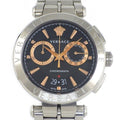 Versace Watch Aion Date Chronograph Small Seconds Black Dial SS Quartz Analog
