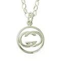 Gucci Silver Double G Necklace 15.0 925 Engraved