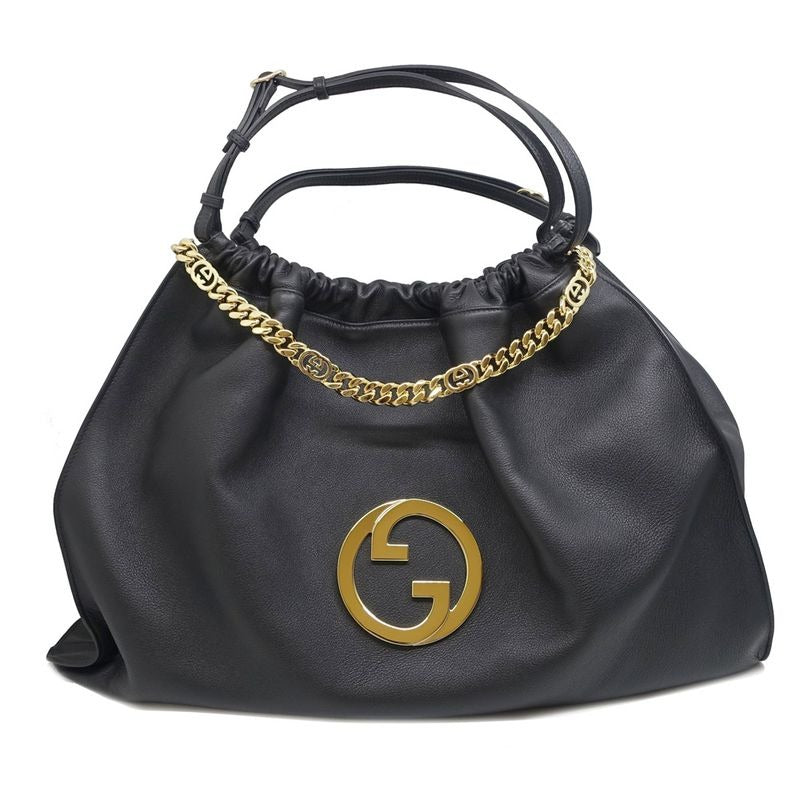 Gucci Blondie 2-Way Bag Hand Shoulder Leather RFID Black