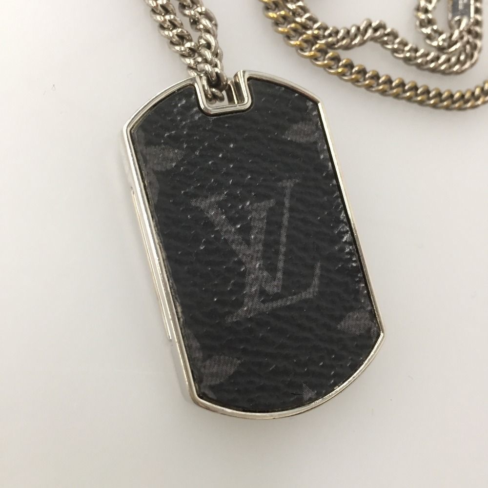 Louis Vuitton Necklace Plaque Monogram Eclipse Di1107 — view 3