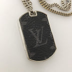 Louis Vuitton Necklace Plaque Monogram Eclipse Di1107 — view 3
