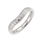 Tiffany & Co Wide Curved Band Ring Diamond Pt Platinum