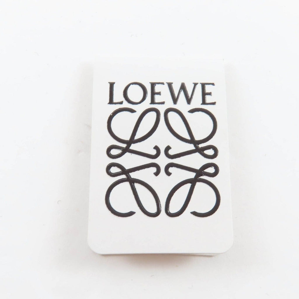 Loewe Mohair Wool Blend Leather Fringe Scarf with Anagram Patch — view 8