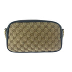 Gucci GG Marmont Quilted Beige Brown Gold Hardware Canvas — view 2