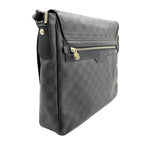 Louis Vuitton Daniel Damier Graphite Leather Canvas Black Shoulder Bag Silver — view 2