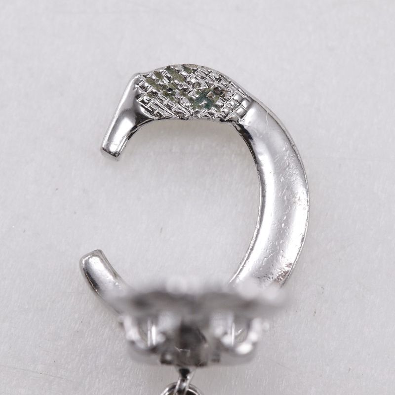 Christian Dior CD Logo Metal Silver 5.5 g Earrings — view 7