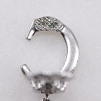 Christian Dior CD Logo Metal Silver 5.5 g Earrings — view 7