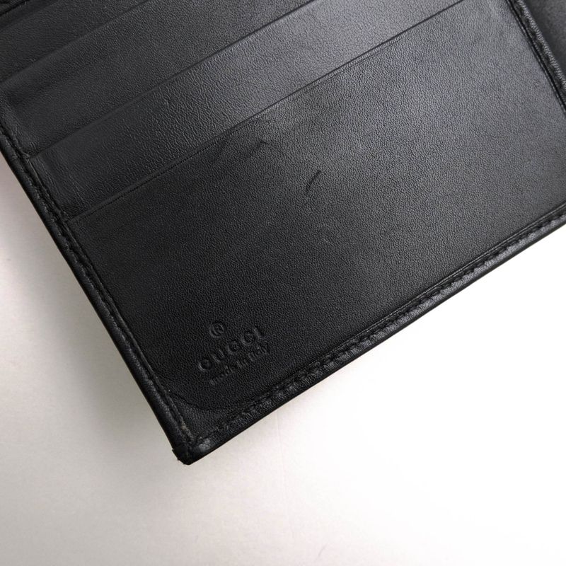 Gucci Wallet Men Leather Black 90690 1502 with Coin Purse Bifold — view 7