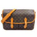 Louis Vuitton GM Monogram Leather Brown Light Shoulder Bag Gold